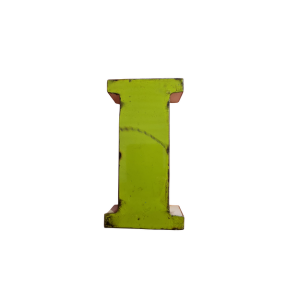 Lettre I déco métal recyclé 15cm – Image 8